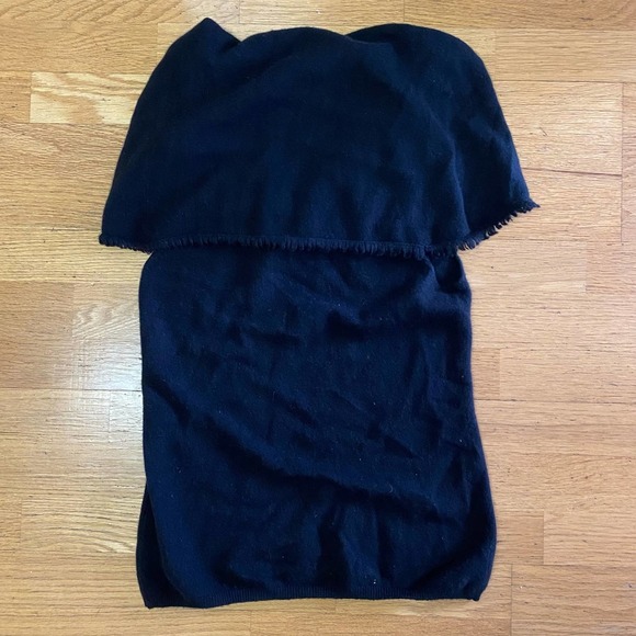 Minnie Rose Cashmere Capsule Wardrobe Minimalist Fray Off Shoulder Career Sweat… - Picture 3 of 5